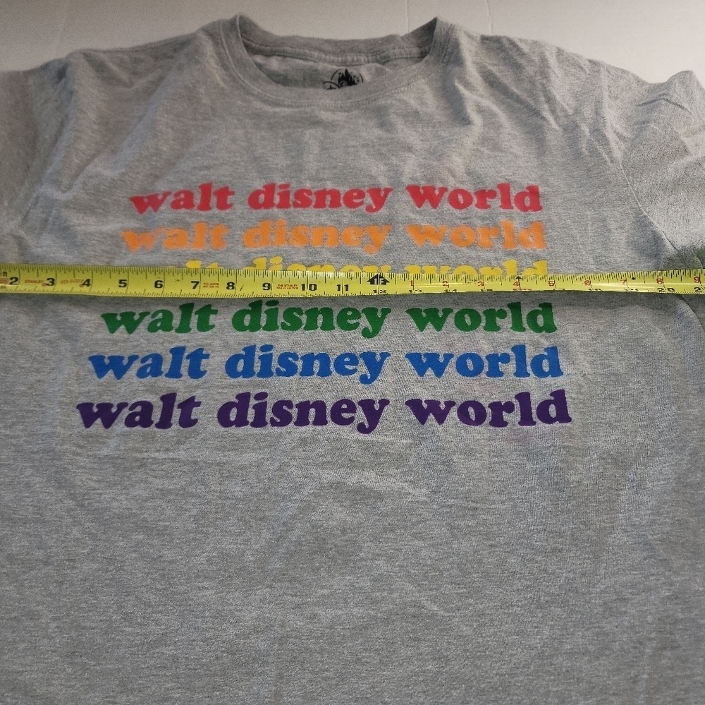 Walt Disney World Rainbow Short Sleeve Crew Neck T-shirt SZ L - Picture 4 of 6